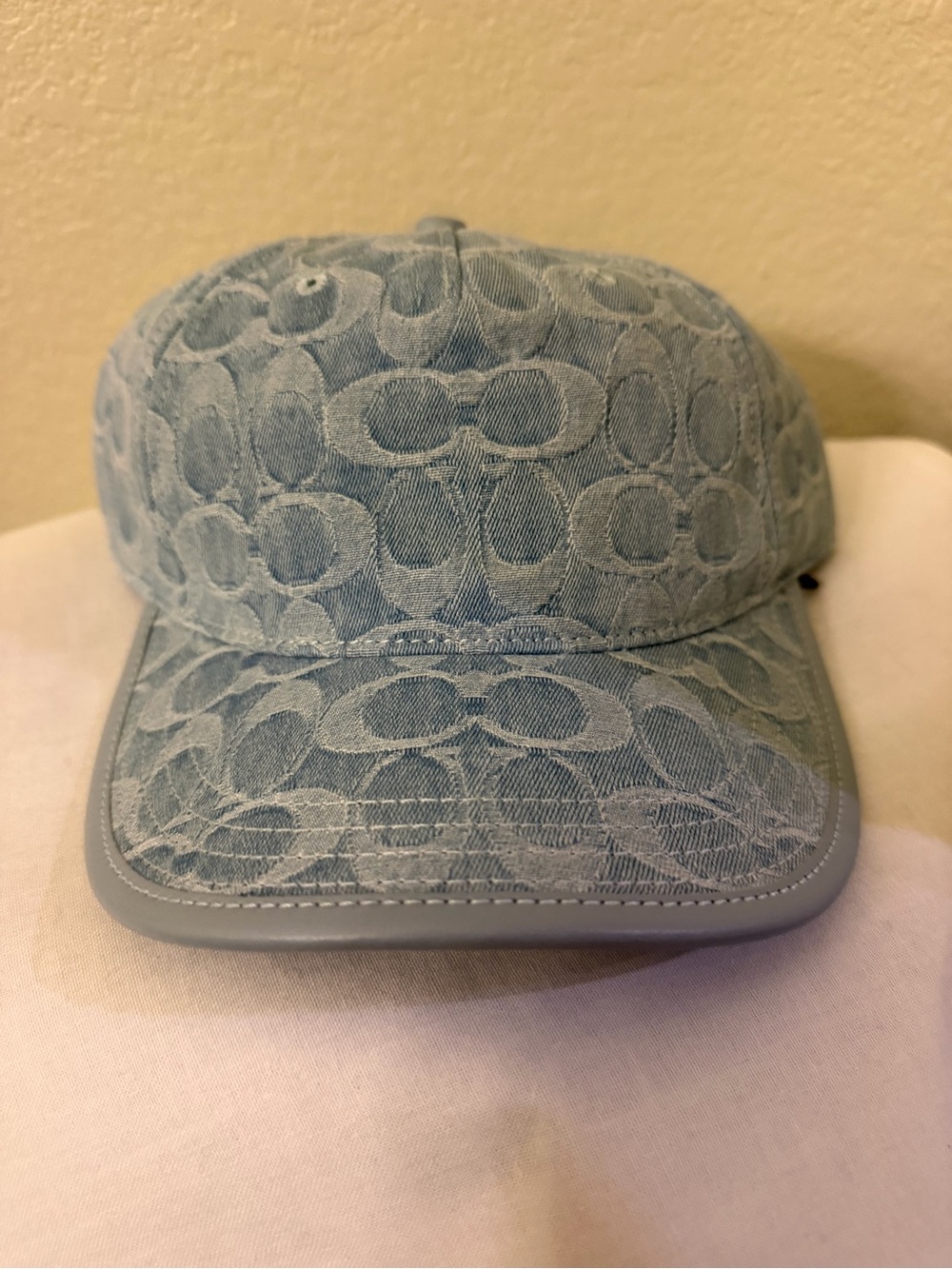 Coach Light Blue Signature Jacquard Baseball Cap
